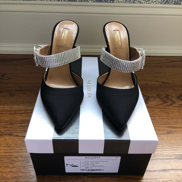 SOLD -Like new Aquazurra Chain Reaction Mules - Picture 12 of 16